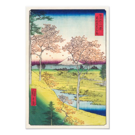 Twilight Hill bei Meguro | Hiroshige | Fotodruck (Vorne)