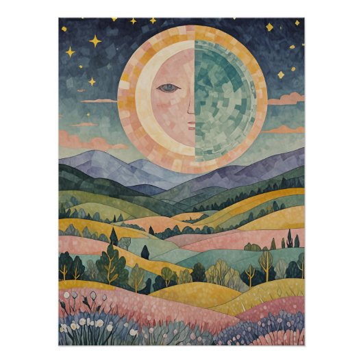 Twilight Hillside Poster (Vorderseite)