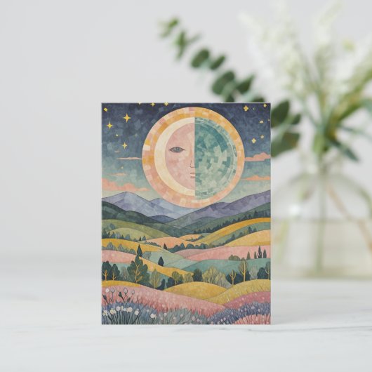 Twilight Hillside Postkarte (Stehend Vorderseite)