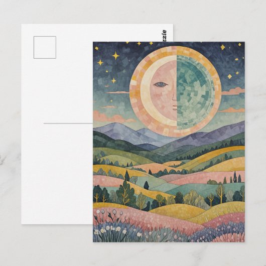 Twilight Hillside Postkarte (Vorne/Hinten)