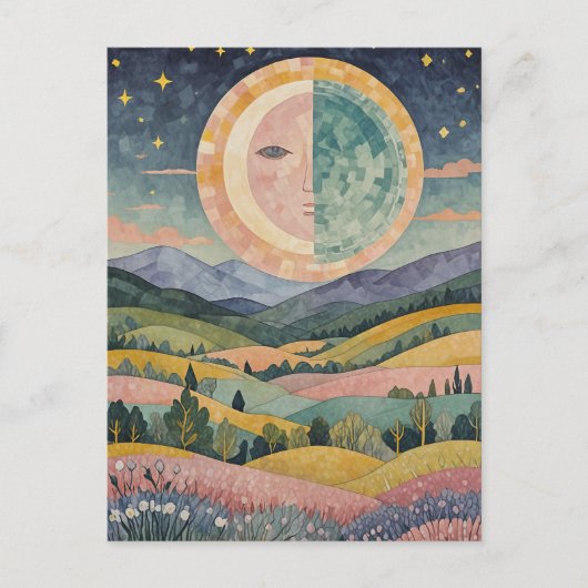 Twilight Hillside Postkarte (Vorderseite)