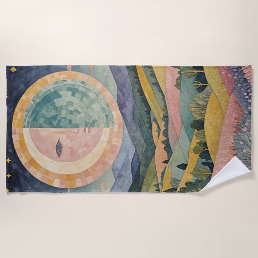 Twilight Hillside Strandtuch (Vorderseite)