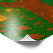 Twilight im Bambuswald - Kimono Girl Fotodruck (Ecke)