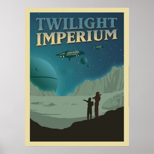 Twilight Imperium Board Game Minimalistisch Travel Poster (Vorne)