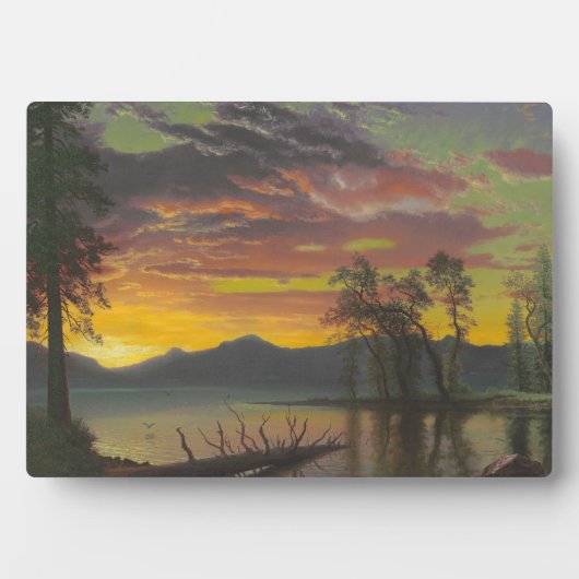 Twilight, Lake Tahoe, c.1870s (Öl auf Leinwand) Fotoplatte (Vorderseite)