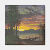 Twilight, Lake Tahoe, c.1870s (Öl auf Leinwand) Magnet (Vorne)