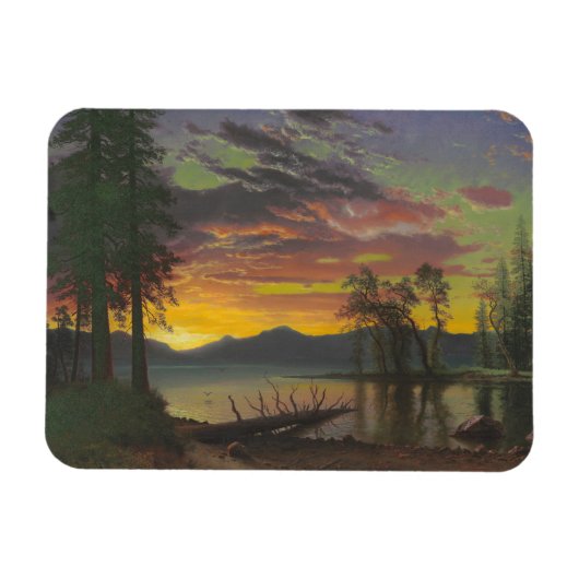 Twilight, Lake Tahoe, c.1870s (Öl auf Leinwand) Magnet (Horizontal)