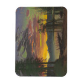 Twilight, Lake Tahoe, c.1870s (Öl auf Leinwand) Magnet (Vertikal)