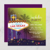 Twilight Las Vegas Bachelor Party Einladung (Vorne/Hinten)