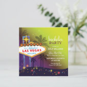 Twilight Las Vegas Bachelor Party Einladung (Stehend Vorderseite)