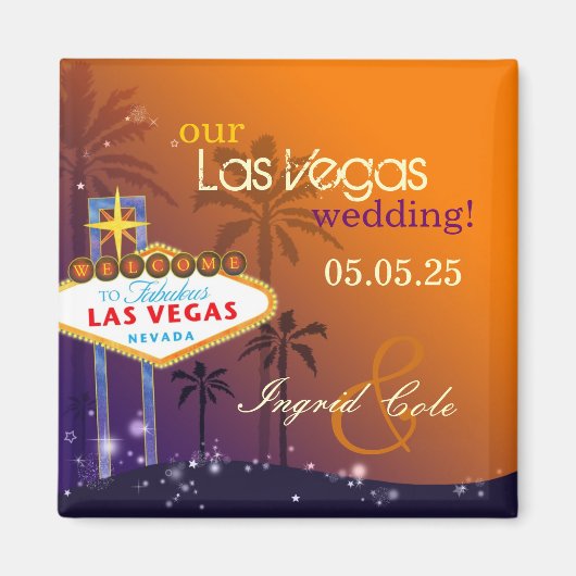 Twilight Las Vegas Wedding Save the Date Magnet (Vorne)