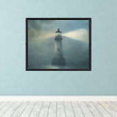 Twilight Lighthouse Leinwanddruck (Insitu (Holzboden))