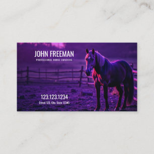 Twilight Lila Horse Silhouette Equine Visitenkarte