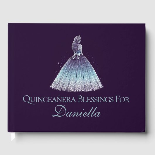 Twilight Lila Quinceañera Gästebuch (Vorderseite)