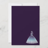 Twilight Lila Quinceañera Girl Einladung (Rückseite)