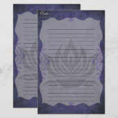 Twilight Lotus Schreibwaren Briefpapier (Vorne/Hinten)