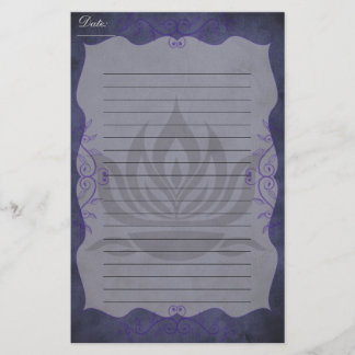 Twilight Lotus Schreibwaren Briefpapier