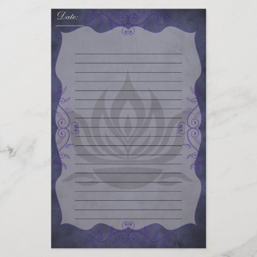 Twilight Lotus Schreibwaren Briefpapier (Vorderseite)
