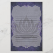 Twilight Lotus Schreibwaren Briefpapier (Rückseite)