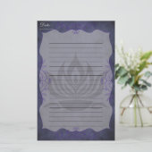 Twilight Lotus Schreibwaren Briefpapier (Stehend Vorderseite)
