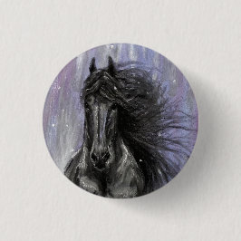 TWILIGHT MAGIC Friesian Horse Button