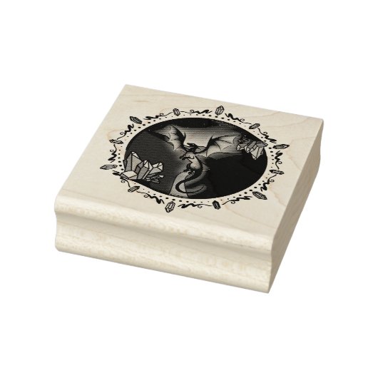 Twilight Magical Crystal Elegant Amethyst Dragon Gummistempel (Stempel)