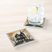 Twilight Manor: Eine Spuk Einladung Glasuntersetzer (Schrägansicht)