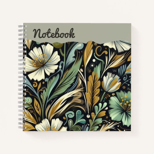 Twilight Meadow - Stilgarten in Dusky Tones Notizblock (Vorderseite)