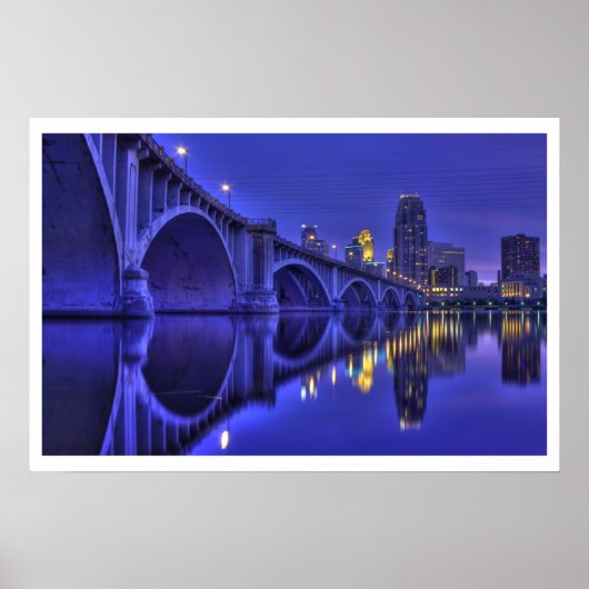 Twilight-Minneapolis 3rd Ave Brücke Poster (Vorne)