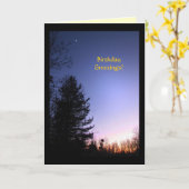 Twilight Moon Birthday Karte (Gelbe Blume)