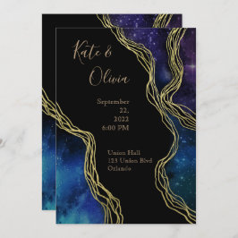 Twilight Moon Phases Dark and Moody Wedding Invita Einladung