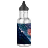 Twilight Mountain mit Feuerwerk Edelstahlflasche (Links)