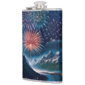 Twilight Mountain mit Feuerwerk Flachmann (Links)