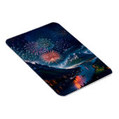 Twilight Mountain mit Feuerwerk Magnet (Rechte Seite)