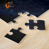 Twilight Mountain mit Feuerwerk Puzzle (Seite)