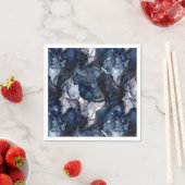 Twilight Navy Blue, Lavender und Grau Alkohol Tint Serviette (Beispiel)