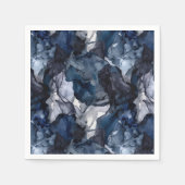 Twilight Navy Blue, Lavender und Grau Alkohol Tint Serviette (Vorderseite)