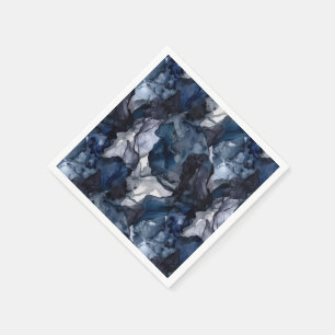 Twilight Navy Blue, Lavender und Grau Alkohol Tint Serviette