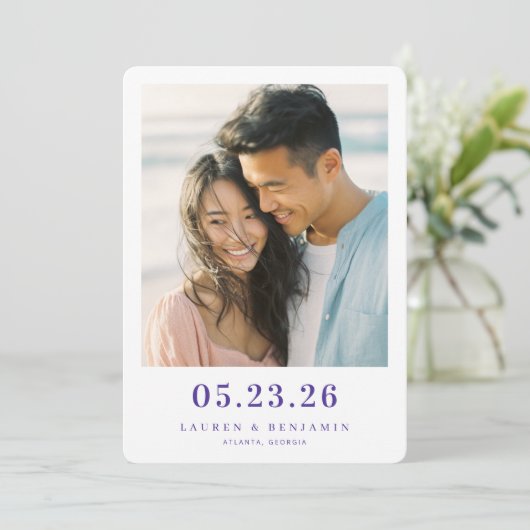 Twilight Nouveau Wedding Save The Date (Stehend Vorderseite)
