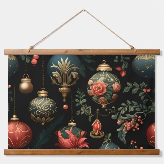 Twilight Ornament Garden Wandteppich Mit Holzrahmen (Vorne)