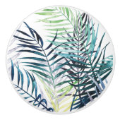 Twilight Palmen - tropisches Blätter Keramikknauf (Vorderseite)