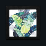 Twilight Palms - Palm Blätter Erinnerungskiste<br><div class="desc">"Twilight Palms II" von Grace Popp. Eine Sammlung tropischer Vegetation in einem Aquarell-Stil.</div>