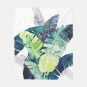 Twilight Palms - Palm Blätter Fleecedecke (Vorderseite)