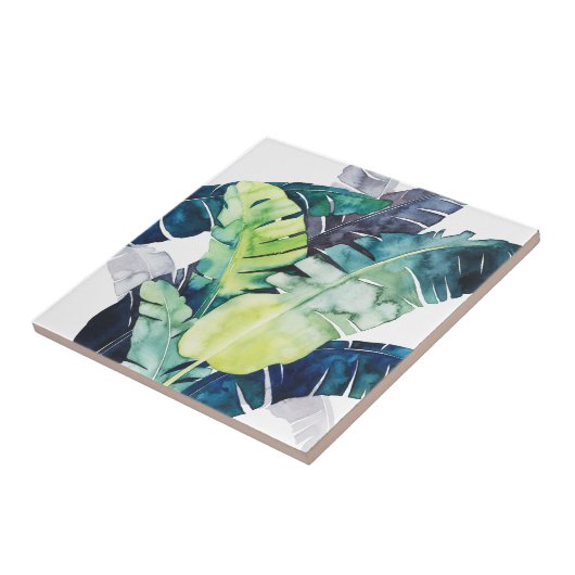 Twilight Palms - Palm Blätter Fliese (Seite)