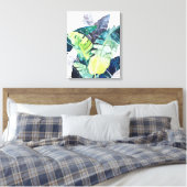 Twilight Palms - Palm Blätter Leinwanddruck (Insitu (Schlafzimmer))