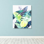 Twilight Palms - Palm Blätter Leinwanddruck (Insitu (Holzboden))