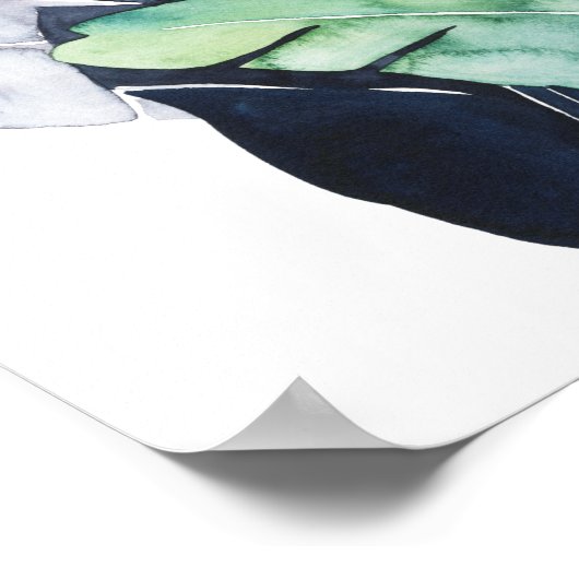 Twilight Palms - Palm Blätter Poster (Ecke)