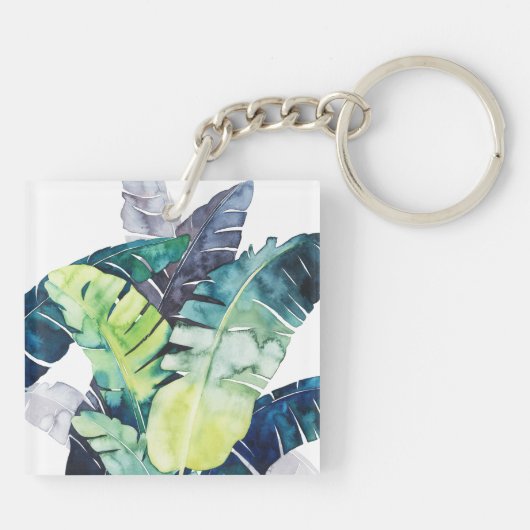 Twilight Palms - Palm Blätter Schlüsselanhänger (Rückseite)