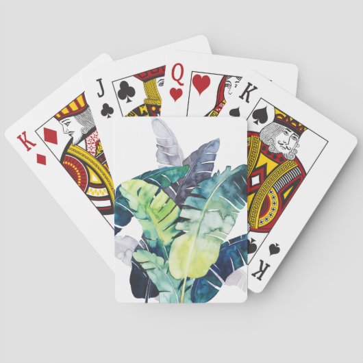 Twilight Palms - Palm Blätter Spielkarten (Rückseite)