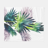 Twilight Palms - Palm Fronds Fleecedecke (Vorderseite (Horizontal))